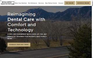 Boulder Dentistry Co. website