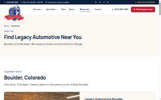 Legacy Automotive website