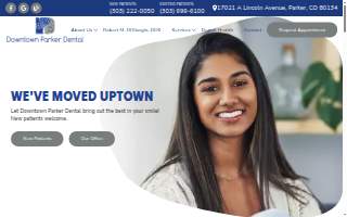 Downtown Parker Dental website