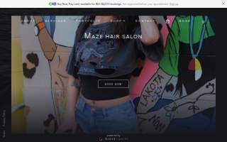 Maze Hair Salon website