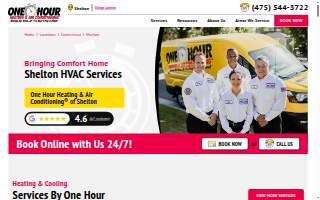 One Hour Heating & Air Conditioning® of Shelton website