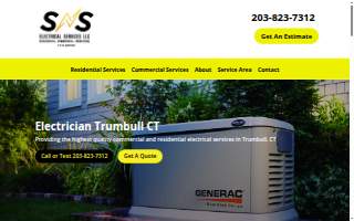 SNS Electrical Services of Trumbull website