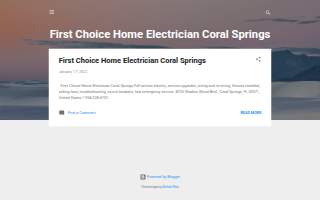 First Choice Home Electrician Coral Springs website