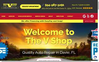 The V Shop website