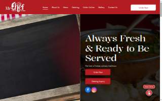 Mr Chef Indian Cuisine website