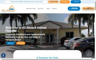 All Aboard Animal Hospital website