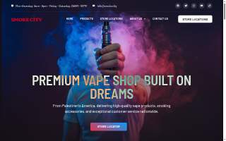 Smoke City Glass & Vape website