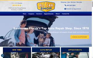 All Car Shop website