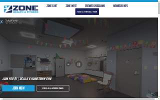 Zone Health and Fitness website