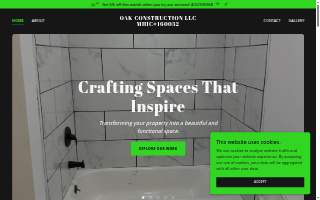 Oak Construction LLC website