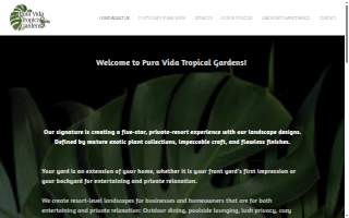 Pura Vida Tropical Gardens LLC website