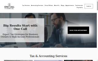 One Call Financial website