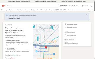Walgreens Pharmacy of Jupiter website