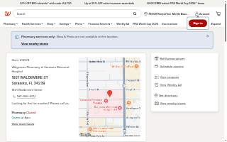 Walgreens Pharmacy at Sarasota Memorial Hospital website