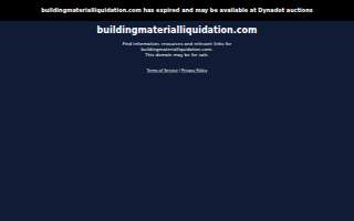 Building Material Liquidation website