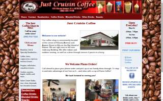 Just Cruisin Coffee website