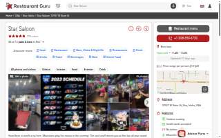 Star Saloon website