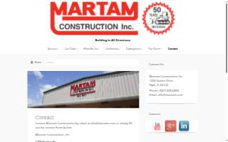 Martam Construction Inc website