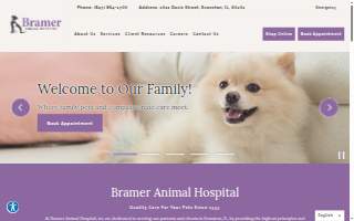 Bramer Animal Hospital website