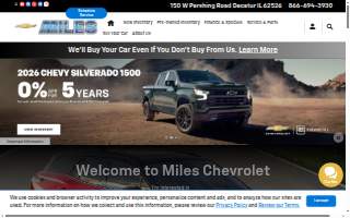Miles Chevrolet website