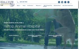 Hill Top Animal Hospital website