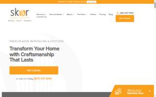 Skor Construction, Inc website