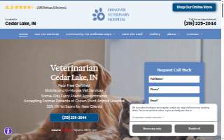 Hanover Veterinary Hospital of Gary website