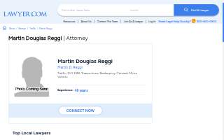 Martin D. Reggi Attorney at Law website