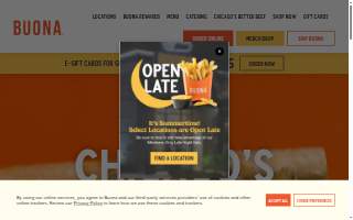 Buona Catering website