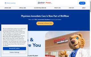 Physicians Immediate Care of Montgomery website