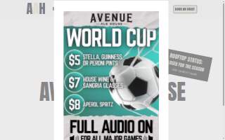 Avenue Ale House website