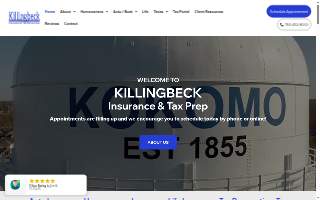 Killingbeck Insurance & Tax Preparation website