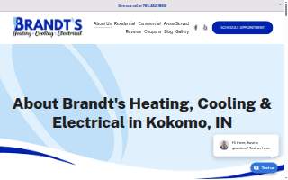 Brandt's Heating Cooling & Electrical website