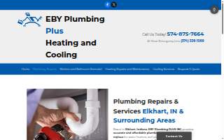 Eby Plumbing Plus website