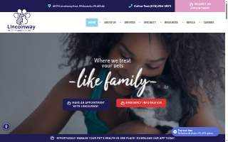 Lincolnway Veterinary Clinic website