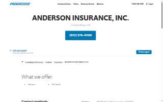 Anderson Insurance website
