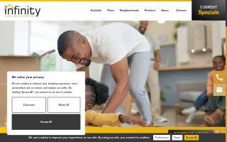 Infinity Built Homes and Development website