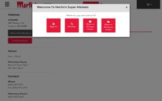 Martin's Super Market Pharmacy website