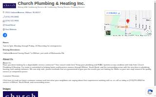 Church Plumbing & Heating, Inc. website