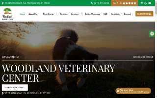 Woodland Veterinary Center website