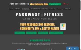Parkwest Fitness website