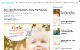 Carlo's Cuisine website
