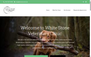 White Stone Veterinary Clinic website