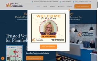 Plainfield Veterinary Clinic website