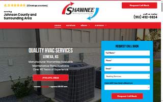 Shawnee Heating & Cooling Inc. website
