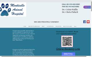 Monticello Animal Hospital website