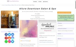 Allure Downtown Salon & Spa website