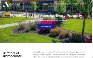 Ascend Lawn & Landscape website