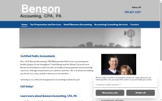 Benson Accounting CPA, PA website