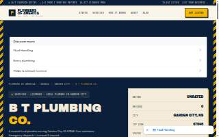 B T Plumbing Co website